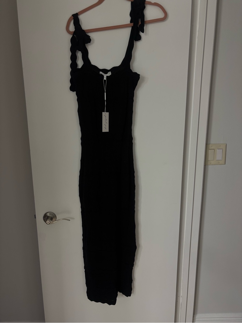 Black Petal & Pup Midi Dress -Size Small Shoulder straps are tied together NEW